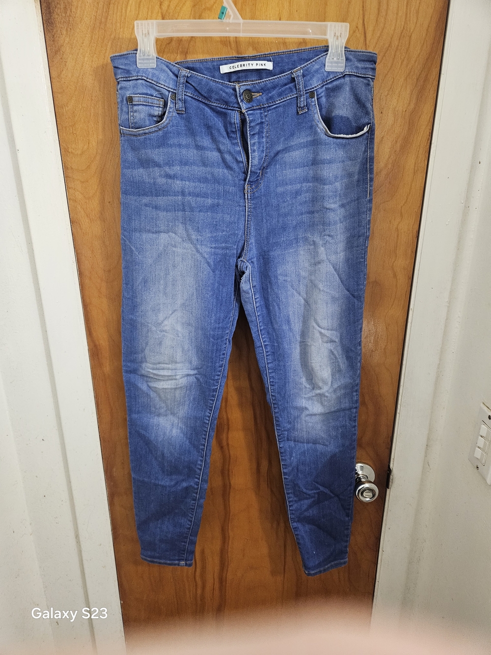Celebrity Pink Medium Wash Skinny Jeans